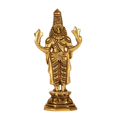 Brass Tirupati Balaji Statue 6"