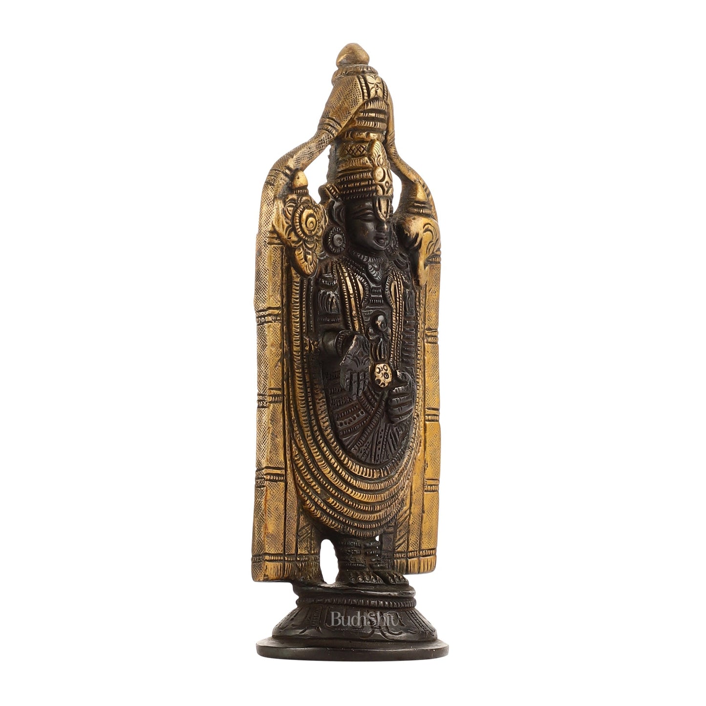 Brass tirupati Balaji statue 8" black