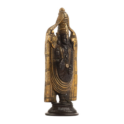Brass tirupati Balaji statue 8" black