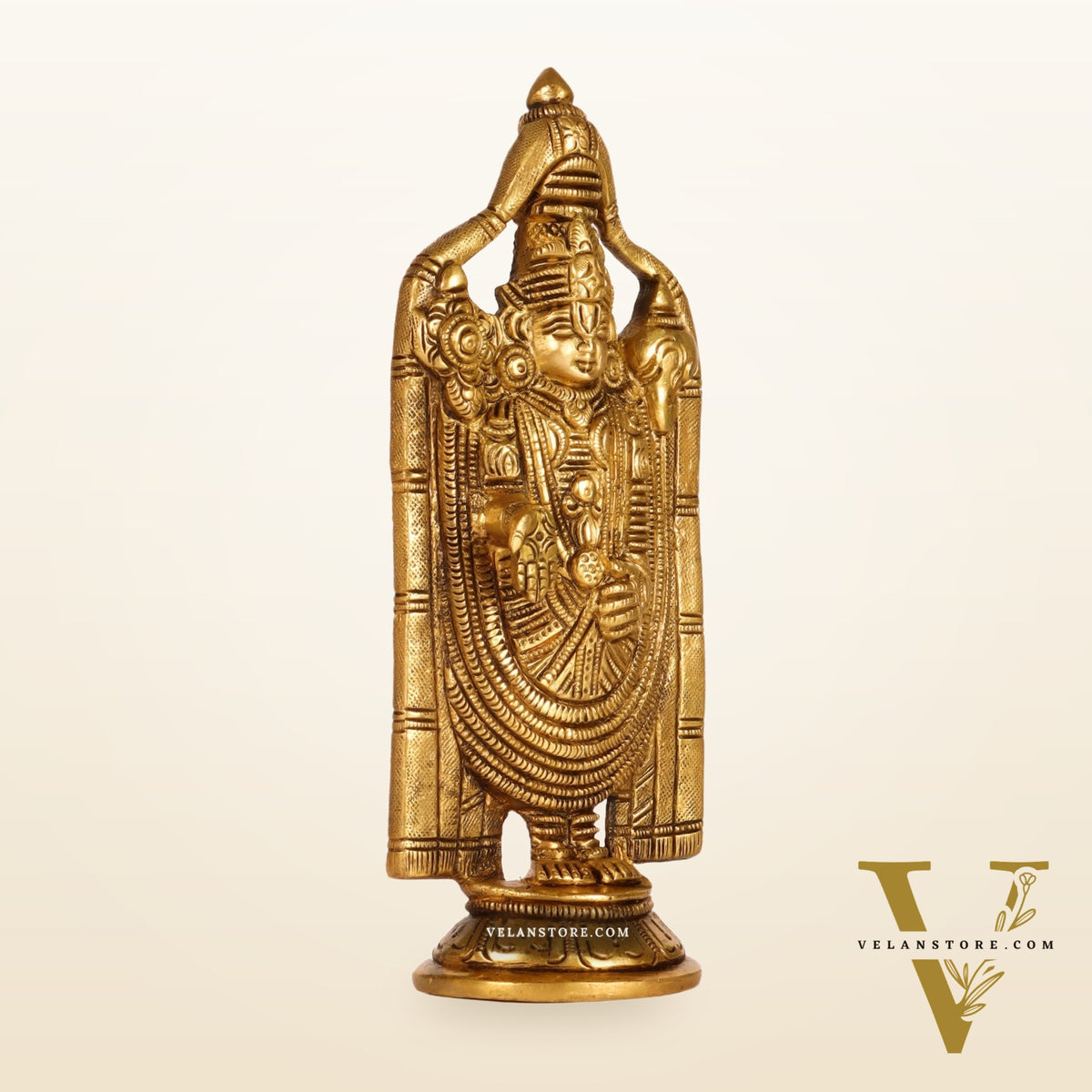 Brass tirupati Balaji statue 8"