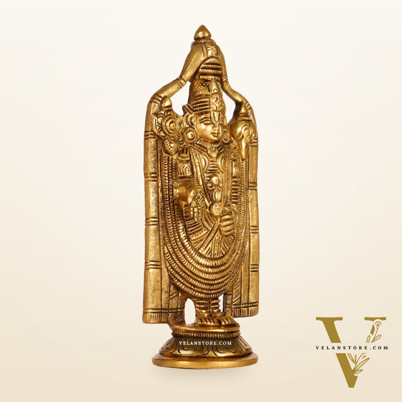 Brass tirupati Balaji statue 8"