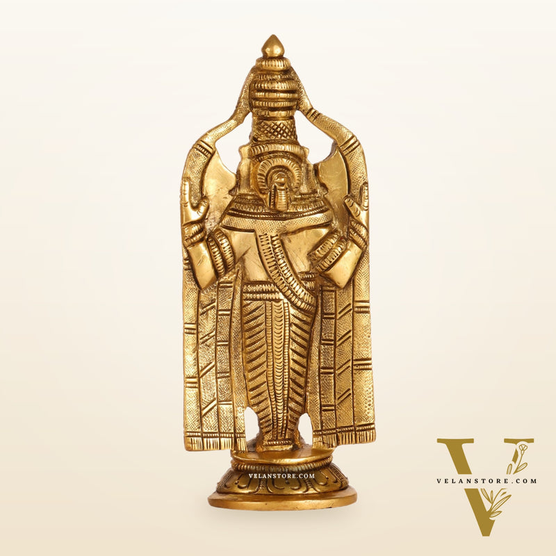 Brass tirupati Balaji statue 8"
