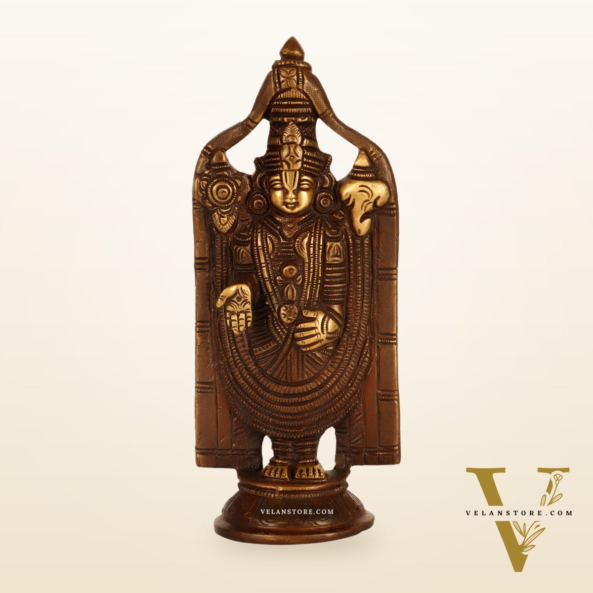 Brass tirupati Balaji statue 8"