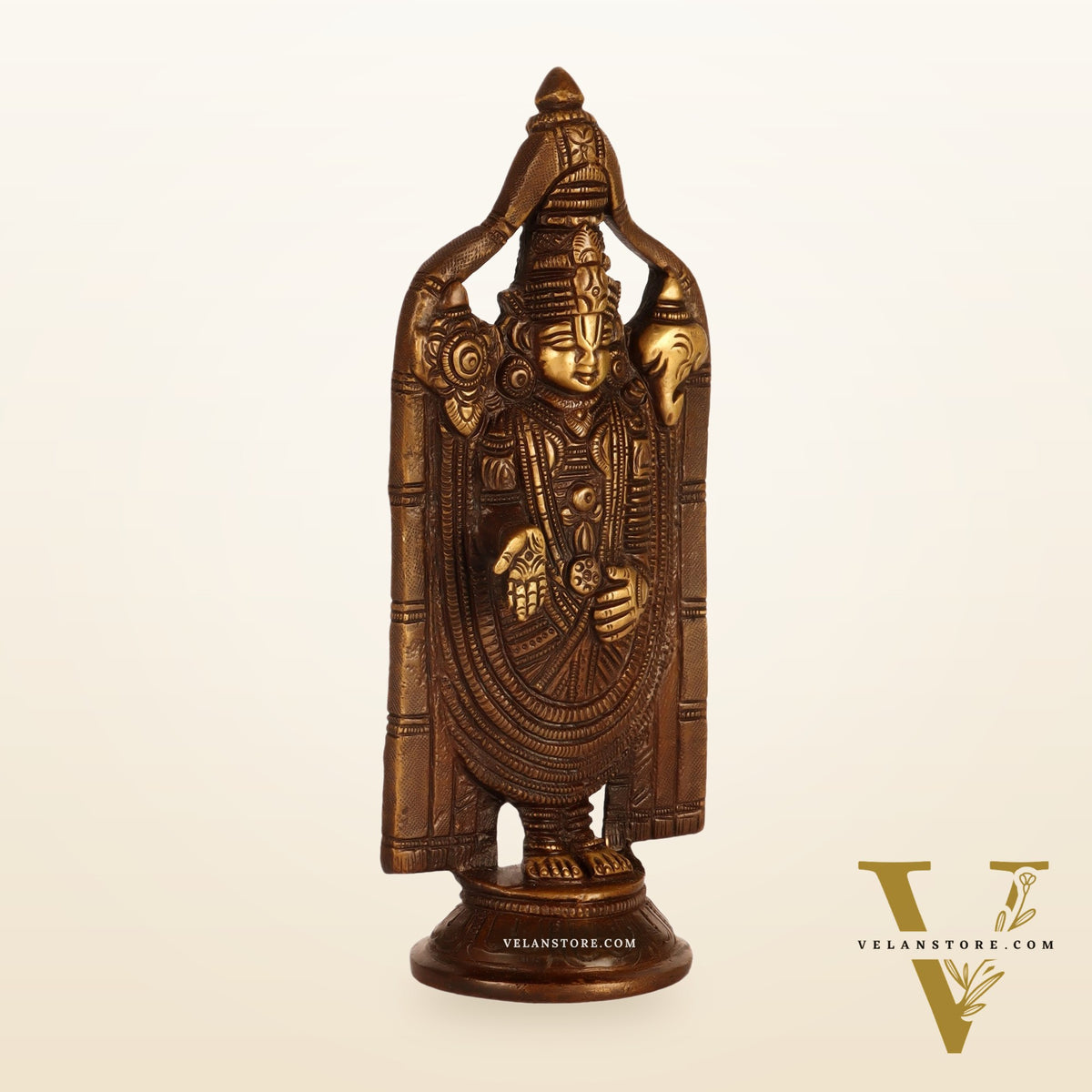 Brass tirupati Balaji statue 8"