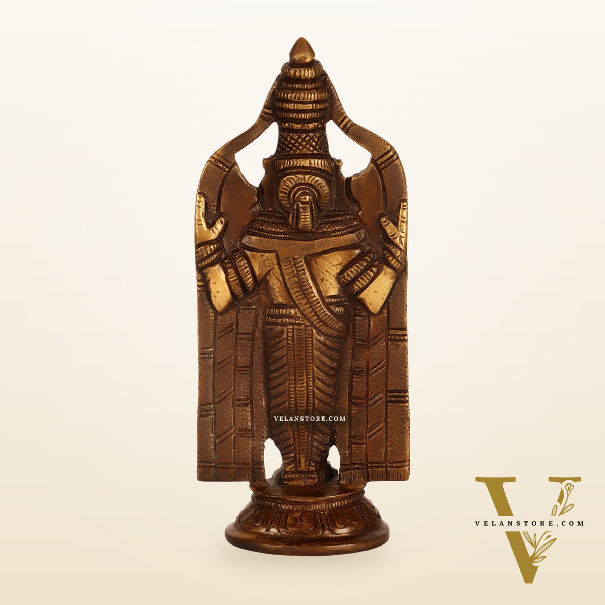 Brass tirupati Balaji statue 8"