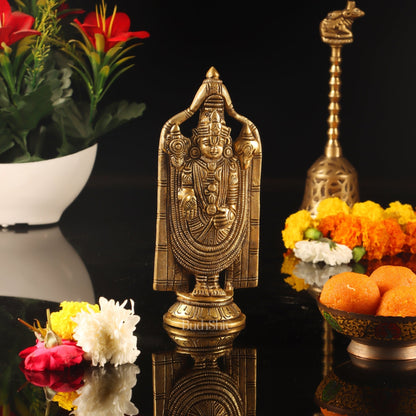 Brass tirupati Balaji statue 8"