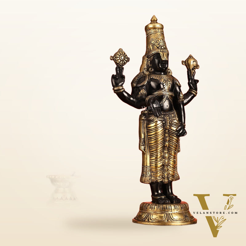 Brass Tirupati Balaji Statue | Lord Venkateshwara Swamy | 18 inch