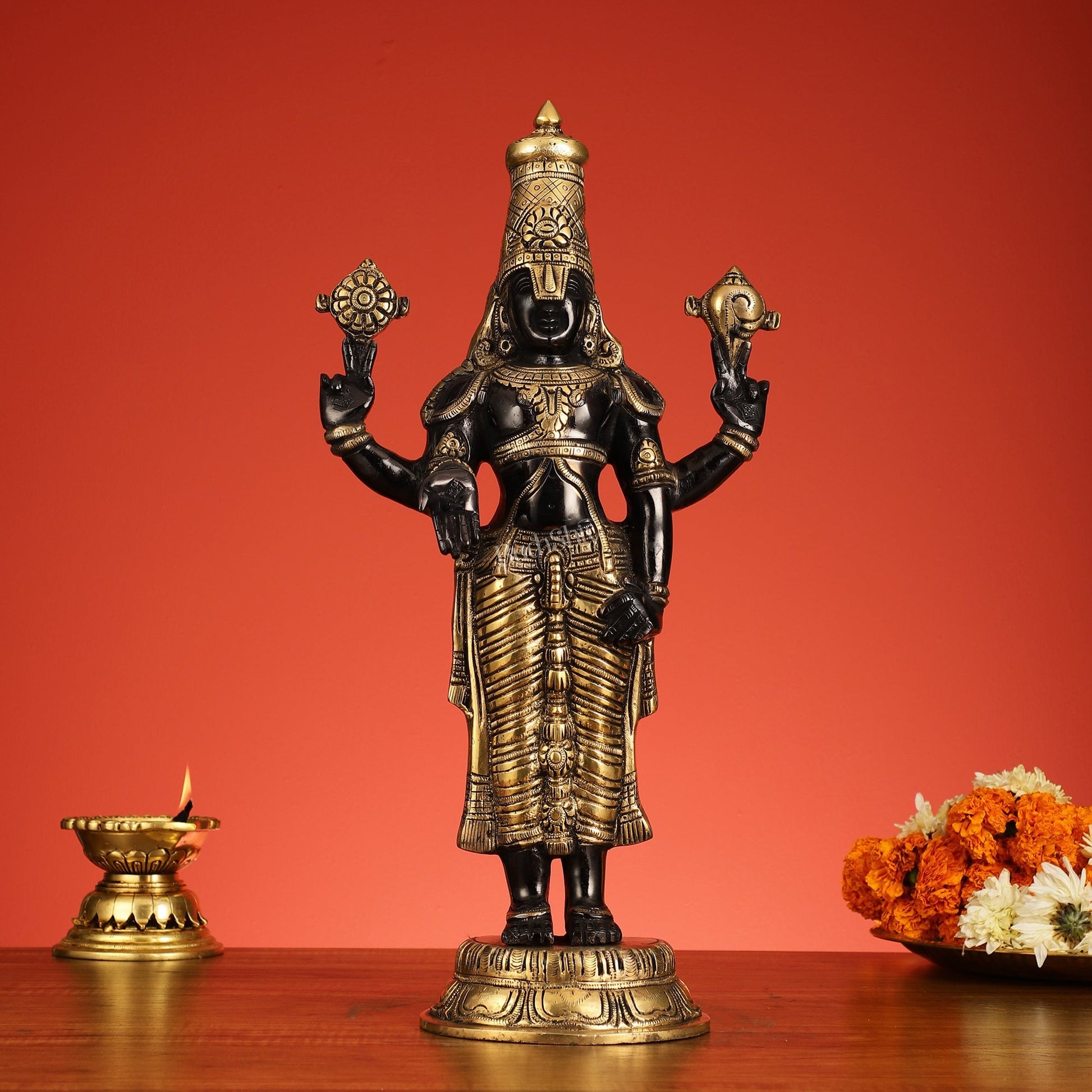 Brass Tirupati Balaji Statue | Lord Venkateshwara Swamy | 18 inch