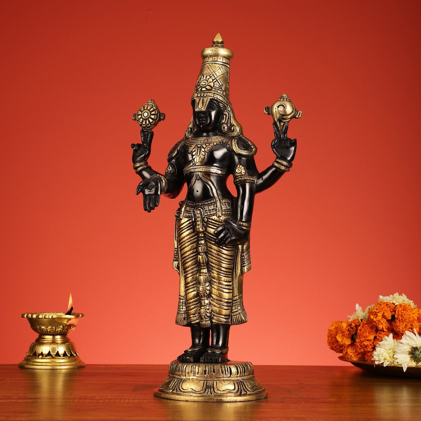 Brass Tirupati Balaji Statue | Lord Venkateshwara Swamy | 18 inch