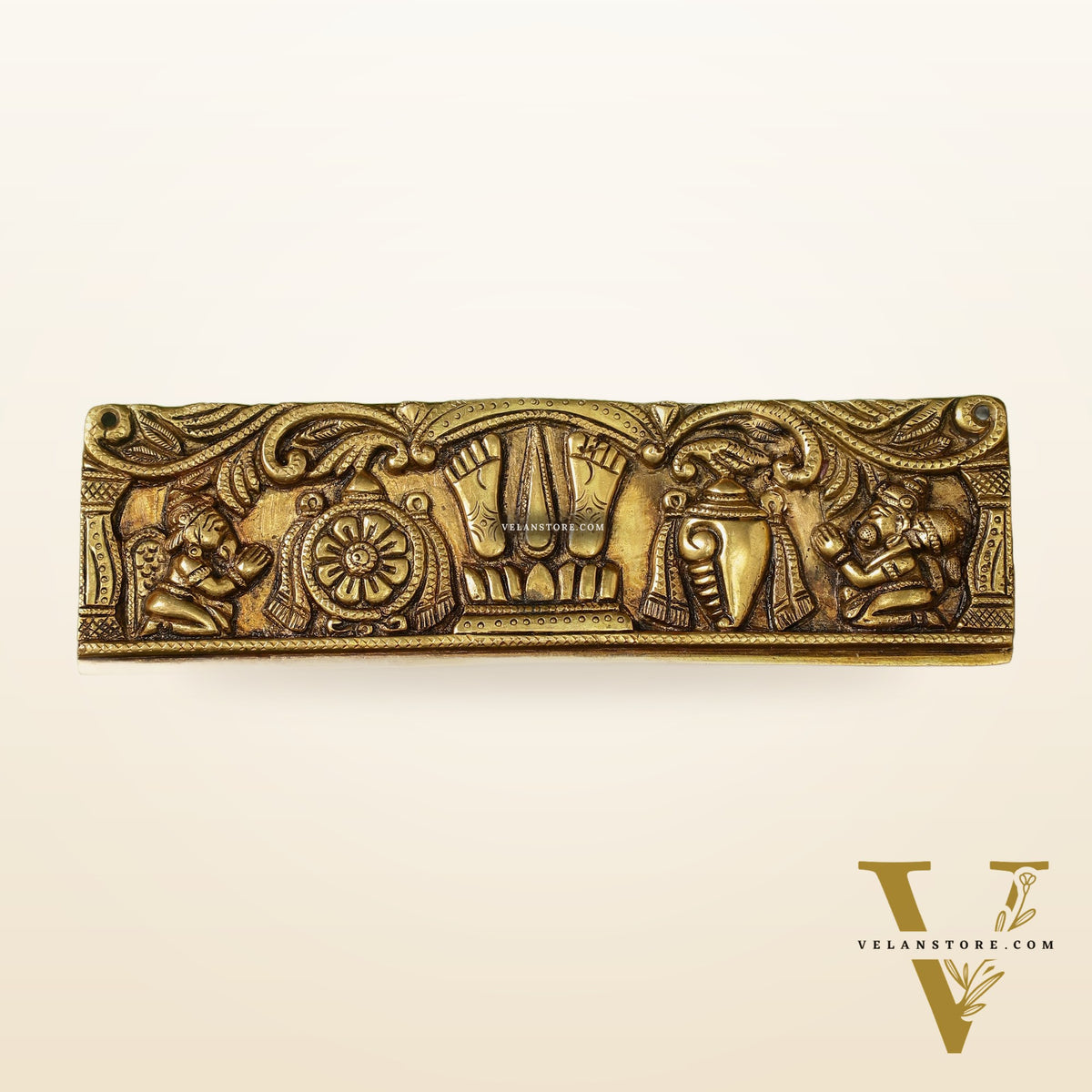 Brass Tirupati Balaji Wall Hanging with Hanuman and Garuda - 9.5 inch