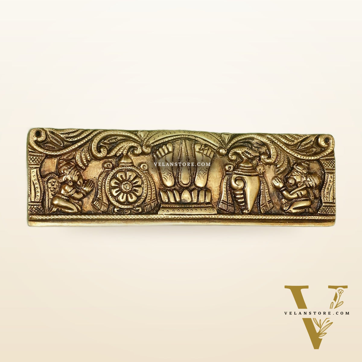 Brass Tirupati Balaji Wall Hanging with Hanuman and Garuda - 9.5 inch