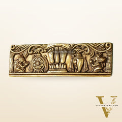 Brass Tirupati Balaji Wall Hanging with Hanuman and Garuda - 9.5 inch