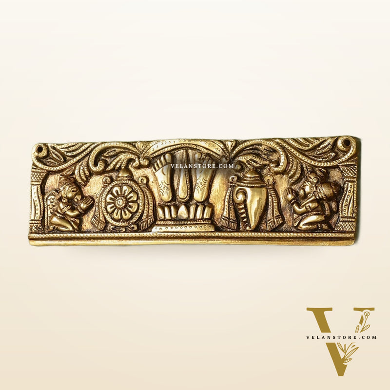 Brass Tirupati Balaji Wall Hanging with Hanuman and Garuda - 9.5 inch