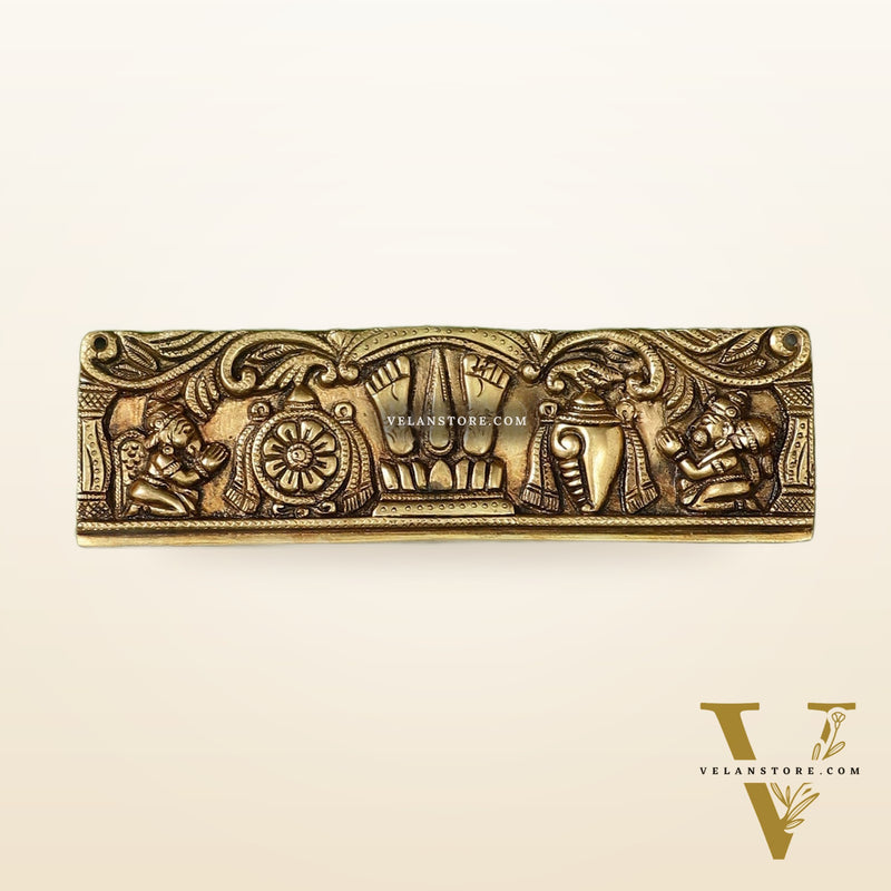 Brass Tirupati Balaji Wall Hanging with Hanuman and Garuda - 9.5 inch