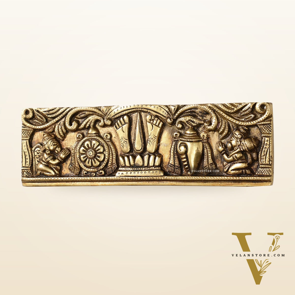 Brass Tirupati Balaji Wall Hanging with Hanuman and Garuda - 9.5 inch