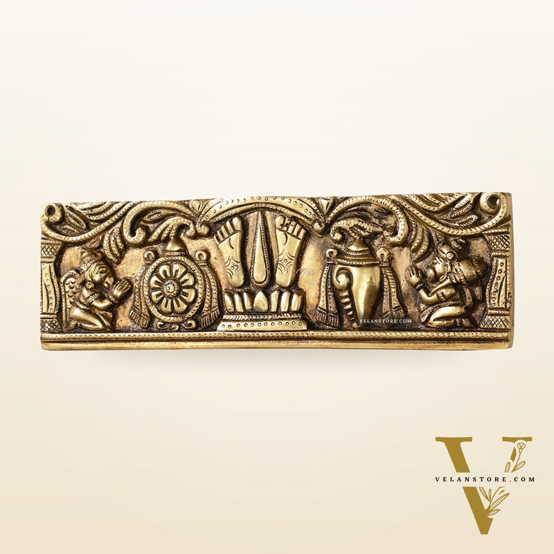 Brass Tirupati Balaji Wall Hanging with Hanuman and Garuda - 9.5 inch