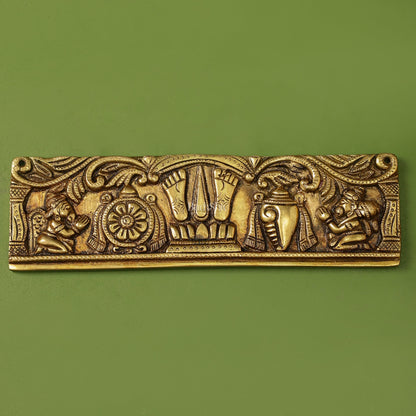 Brass Tirupati Balaji Wall Hanging with Hanuman and Garuda - 9.5 inch