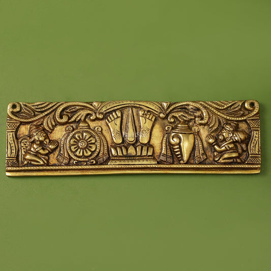 Brass Tirupati Balaji Wall Hanging with Hanuman and Garuda - 9.5 inch