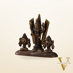 Brass tirupati balaji with Shankh Chakra namah 4"