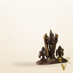 Brass tirupati balaji with Shankh Chakra namah 4"