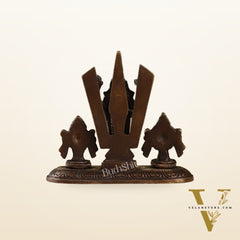 Brass tirupati balaji with Shankh Chakra namah 4"