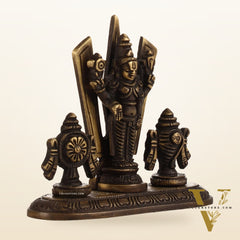 Brass tirupati balaji with Shankh Chakra namah 4"
