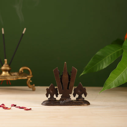 Brass tirupati balaji with Shankh Chakra namah 4"