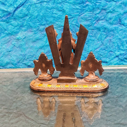 Brass tirupati balaji with Shankh Chakra namah 4"