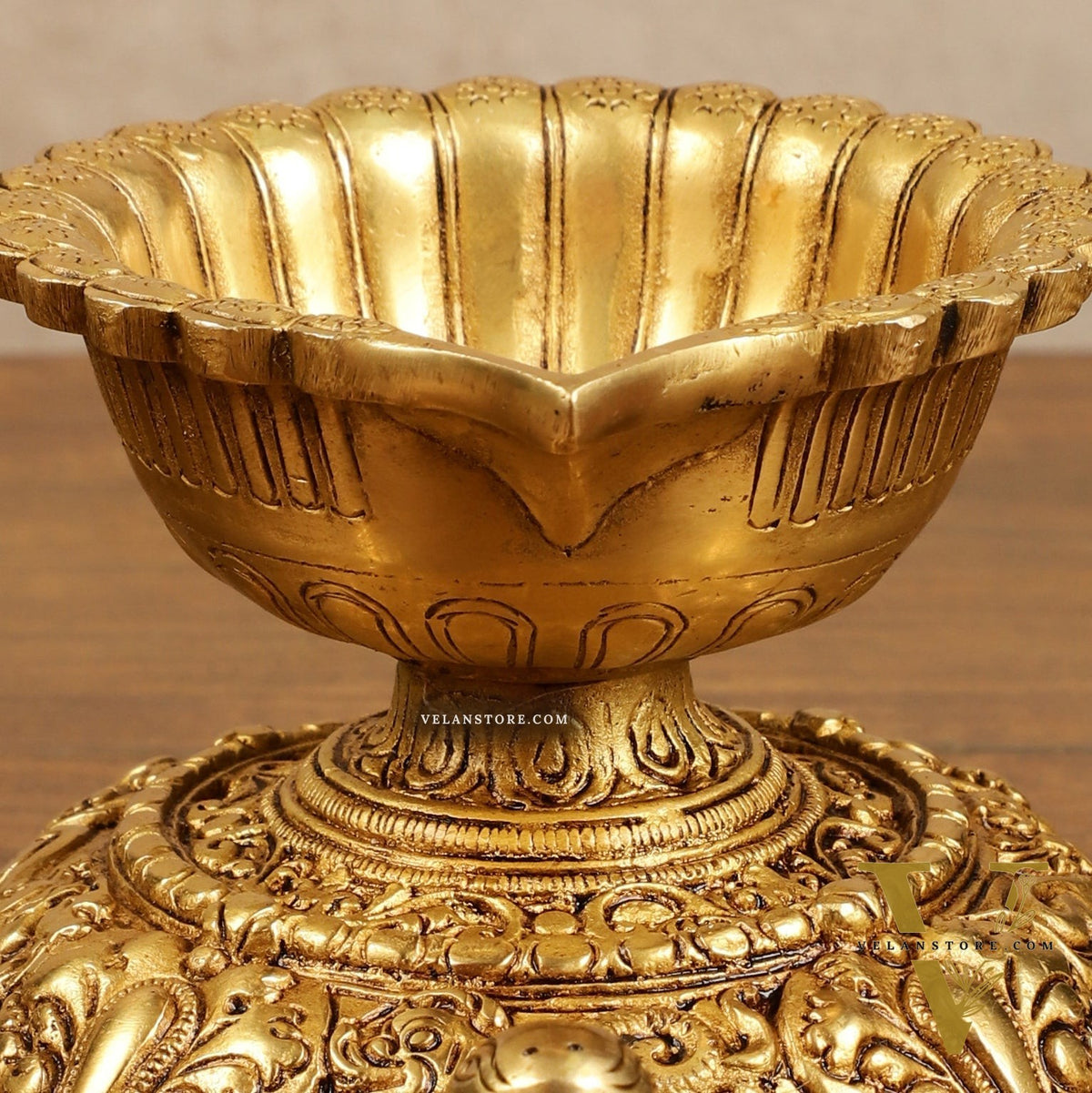 Brass Tortoise Diya Lamp 6 inch