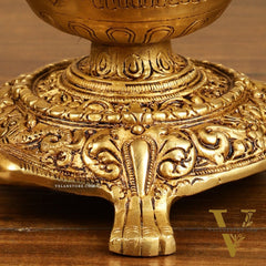 Brass Tortoise Diya Lamp 6 inch