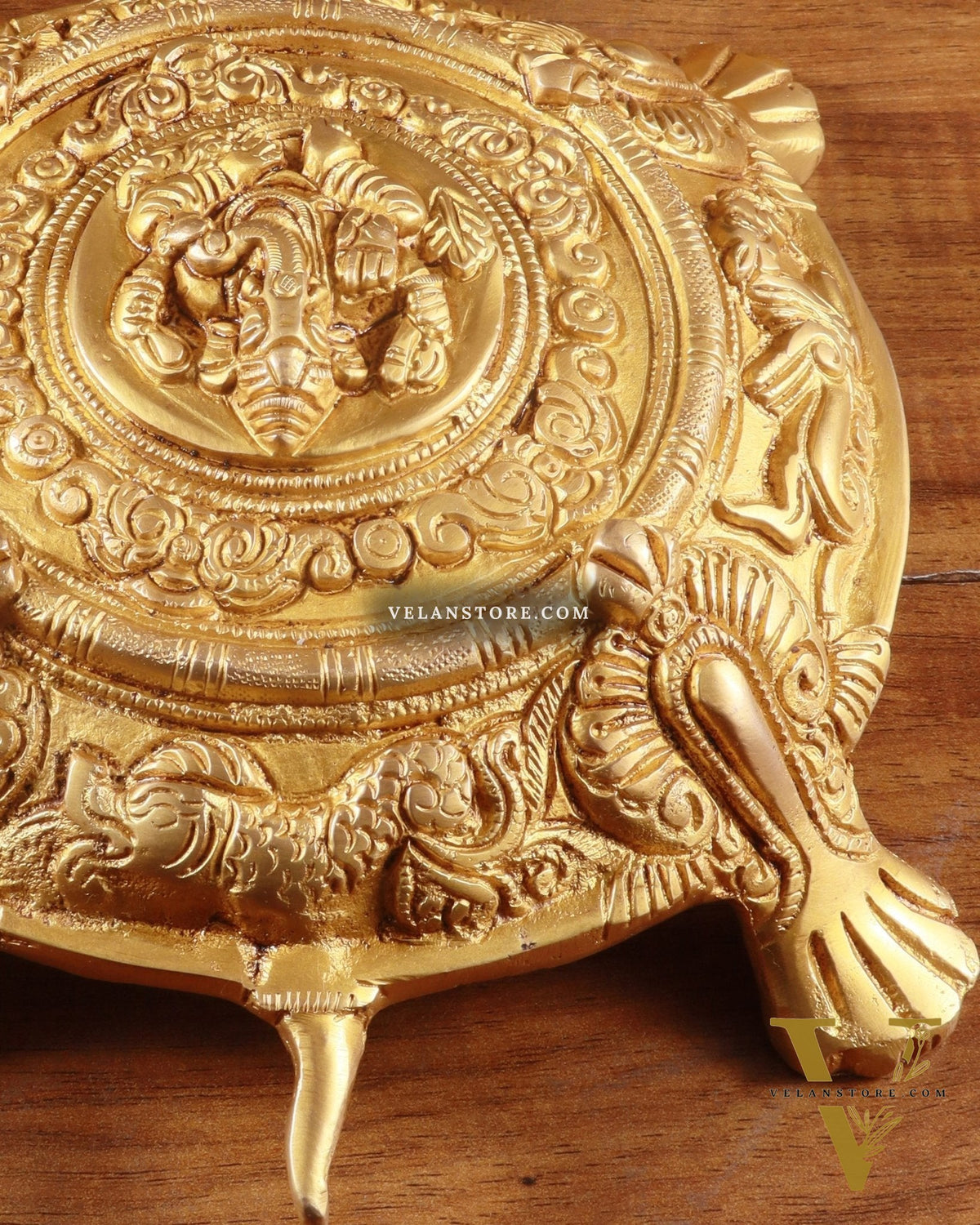 Brass Tortoise with Ganesha engraved vastu approved