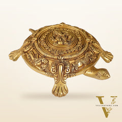 Brass Tortoise with Ganesha engraved