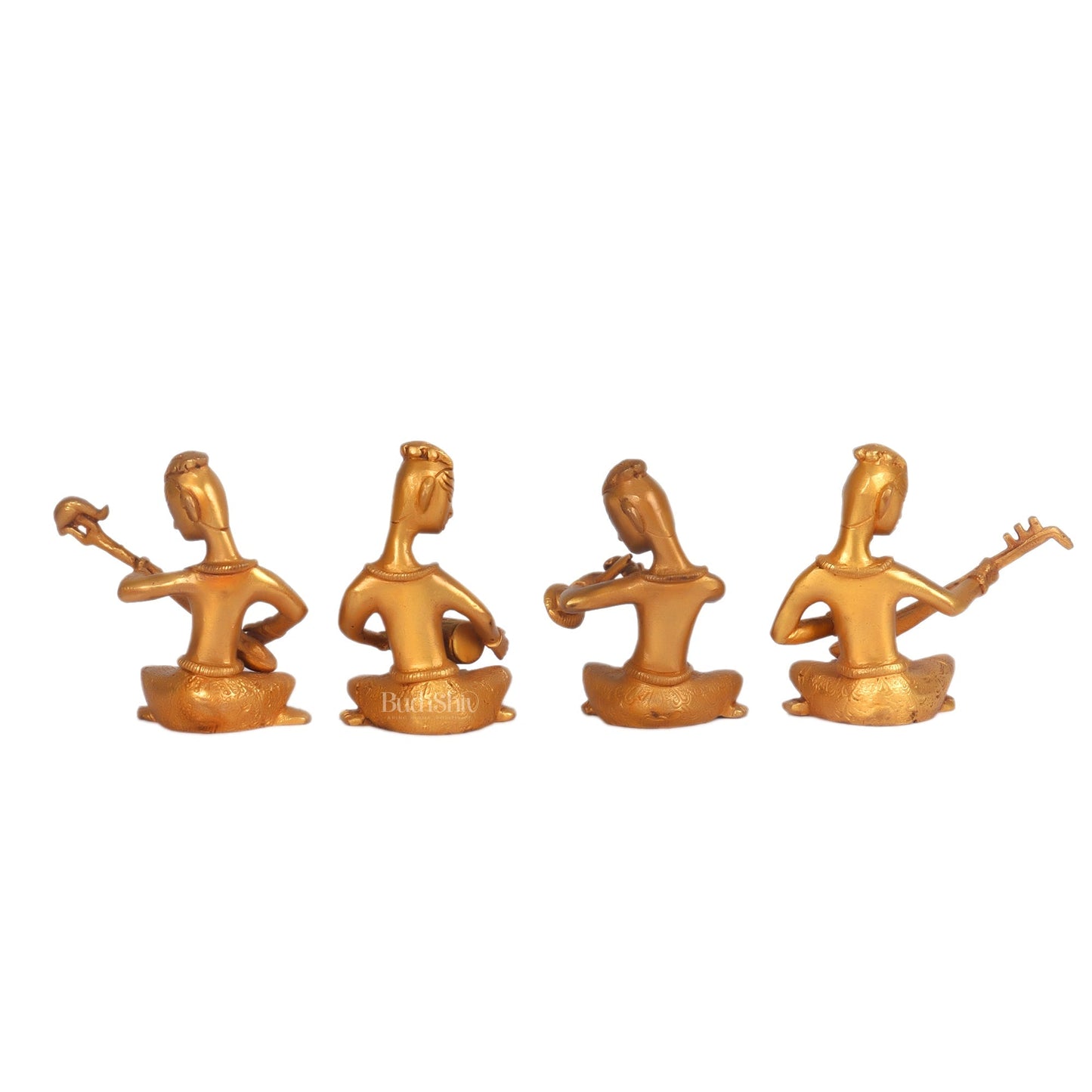 Brass Tribal Musicians set of 4 showpiece