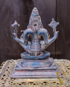 Brass Ugra Yog Narsimha Statue 11"