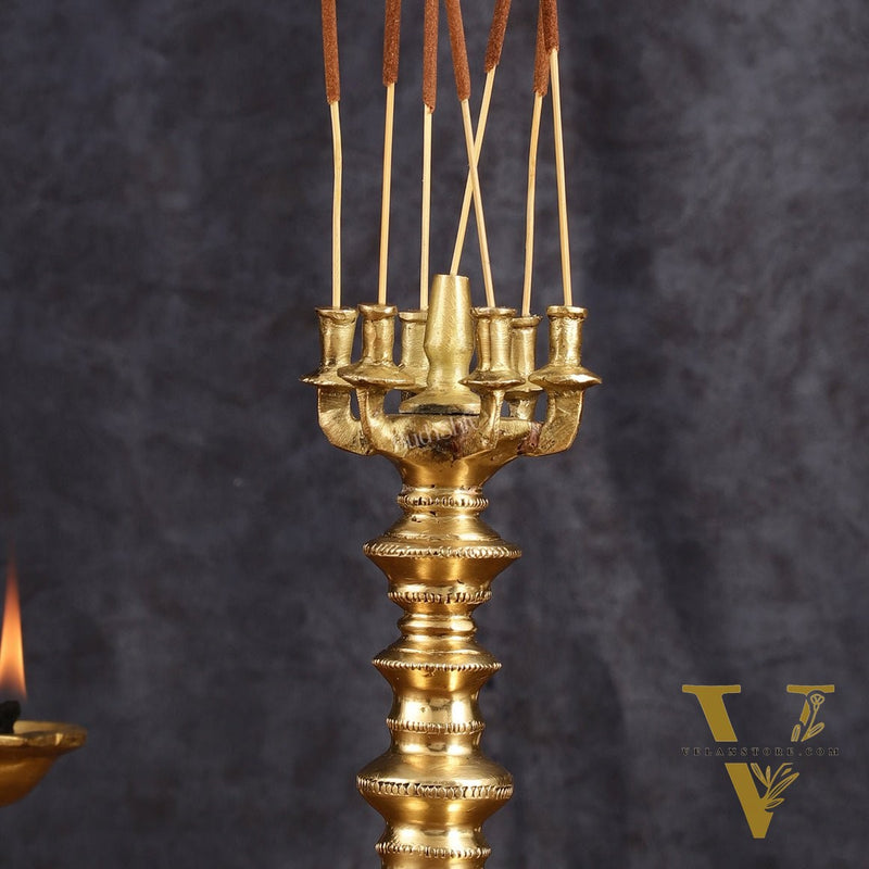 Brass Unique Agarbatti Stand incense holder - 6.5 Inch