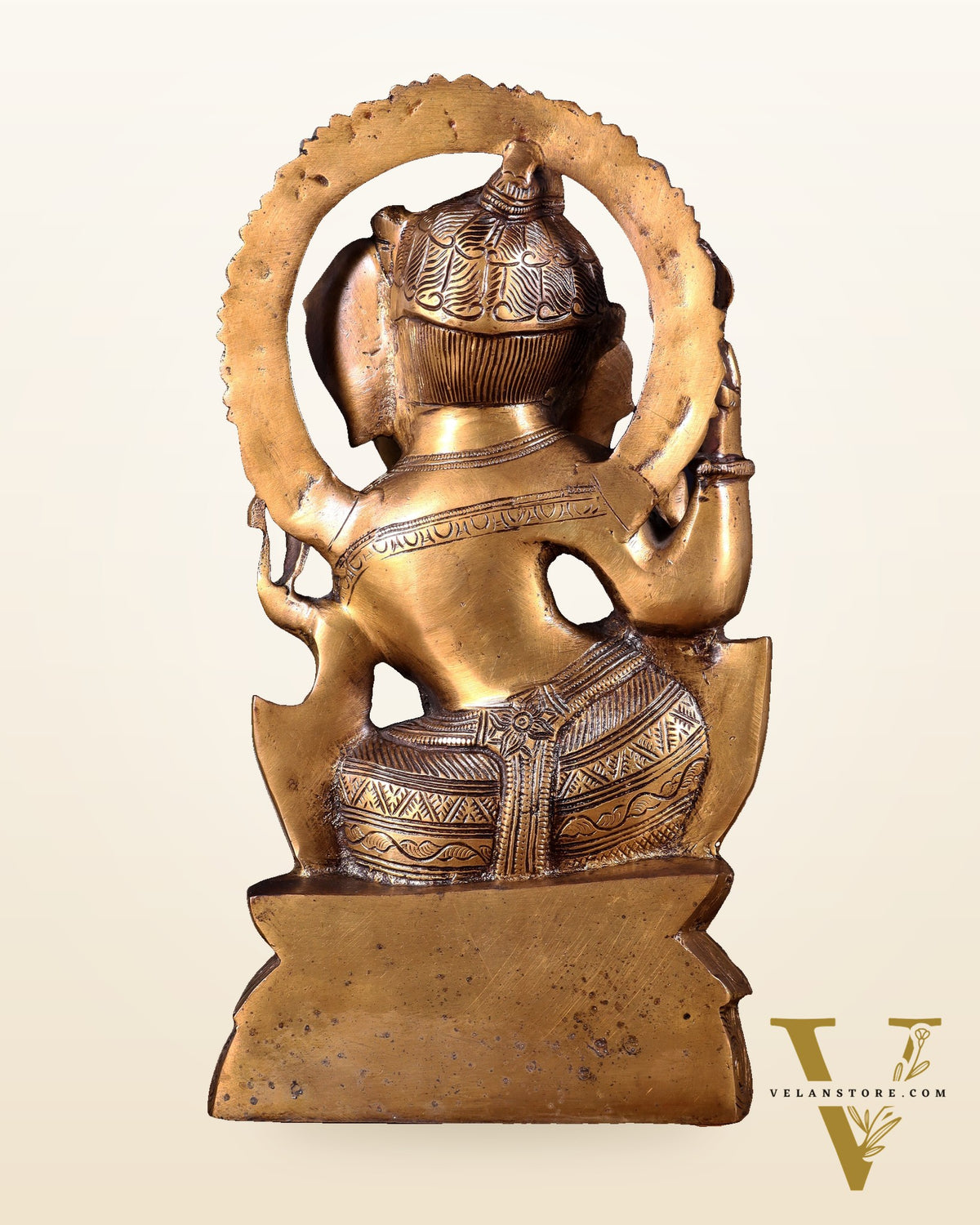 Brass Unique Ganesha Playing Flute statue | 13" Height