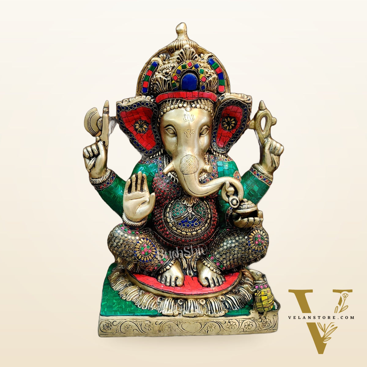 Brass Unique Ganesha Statue 18"