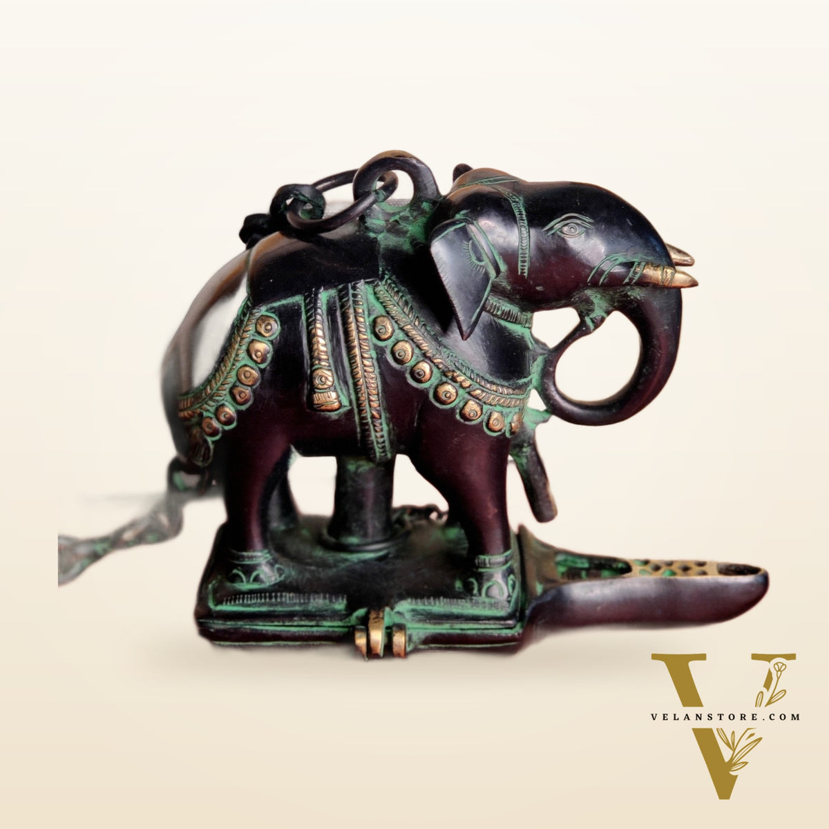 Brass Unique Hanging Elephant Lamp antique