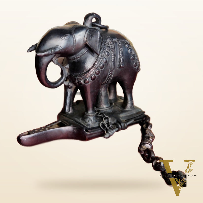 Brass Unique Hanging Elephant Lamp black