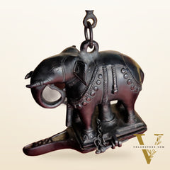 Brass Unique Hanging Elephant Lamp black