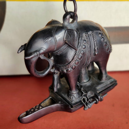 Brass Unique Hanging Elephant Lamp black