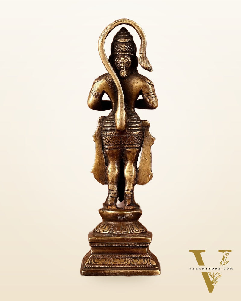 Brass Unique Hanuman Ji in Anjali Mudra Statue - 7" Tall