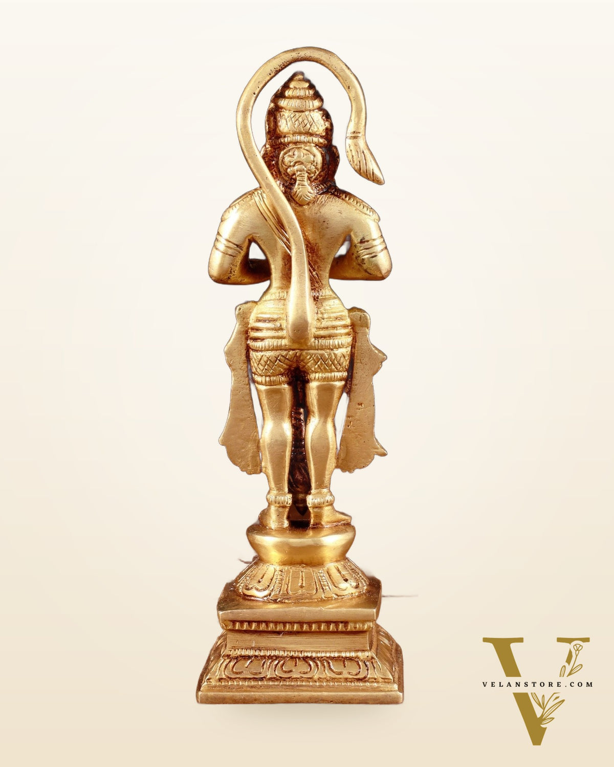 Brass Unique Hanuman Ji in Anjali Mudra Statue - 7" Tall