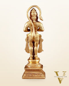 Brass Unique Hanuman Ji in Anjali Mudra Statue - 7" Tall