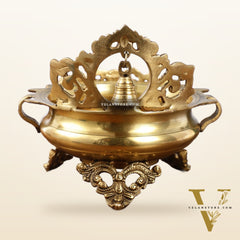 Brass Urli with bell 9.5 inch
