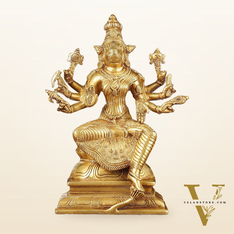 Brass Varahi Amman Idol | Height: 9.5 inch