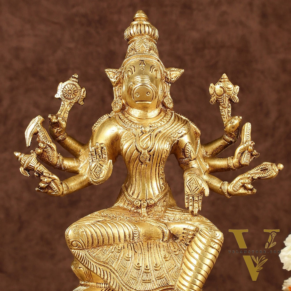 Brass Varahi Amman Idol | Height: 9.5 inch