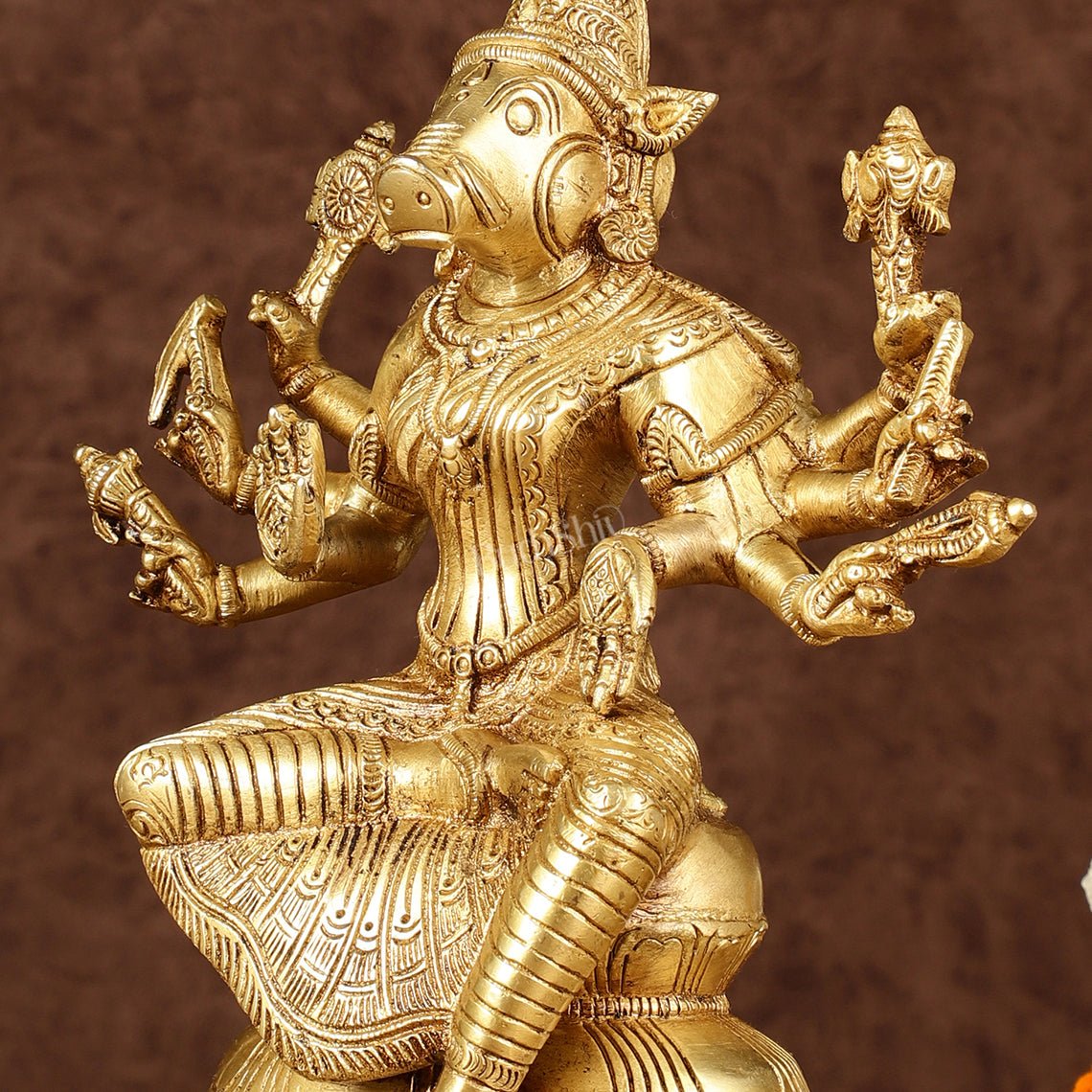 Brass Varahi Amman Idol | Height: 9.5 inch