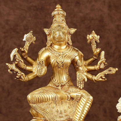 Brass Varahi Amman Idol | Height: 9.5 inch