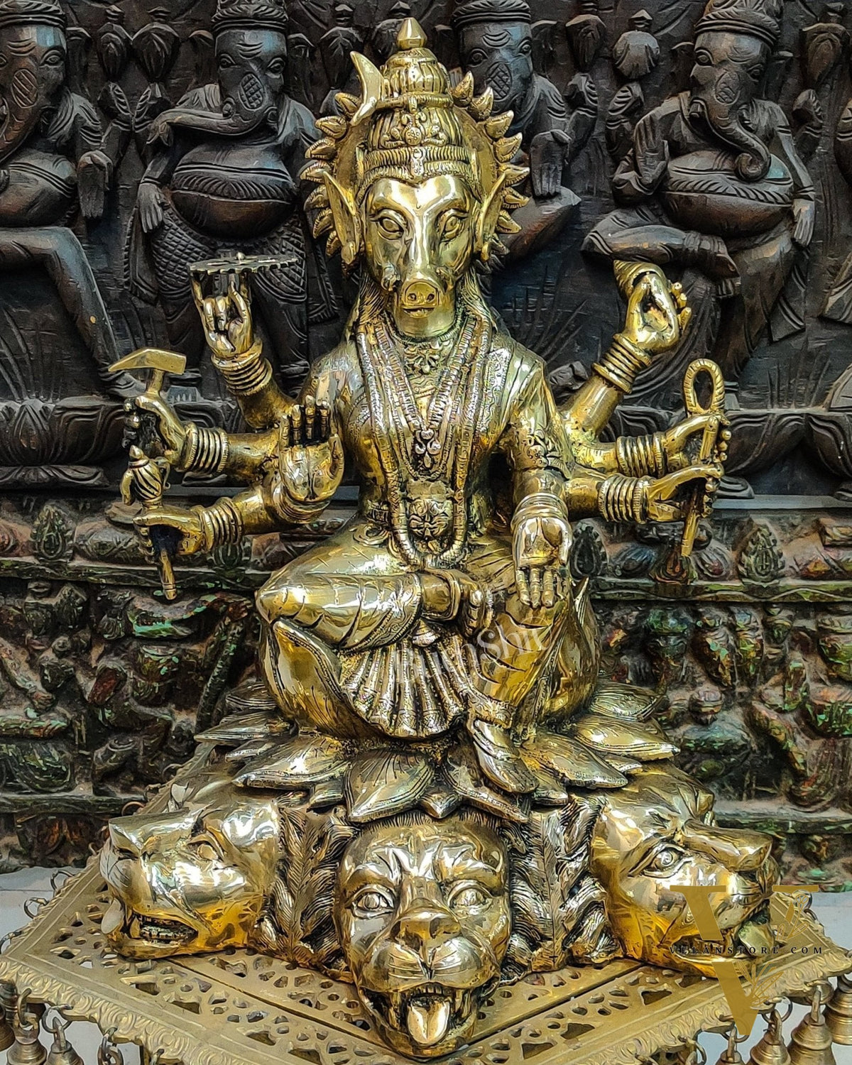 Brass Varahi Amman Large statue 21"